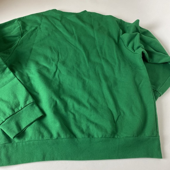 Fifth Sun Christmas Holiday Womens XL sweatshirt Cats & Dogs Sloth Green Fleece - Picture 12 of 12